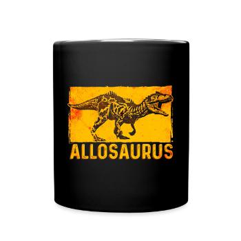 Allosaurus Dinosaurier - Tasse einfarbig - Schwarz - Vorne
