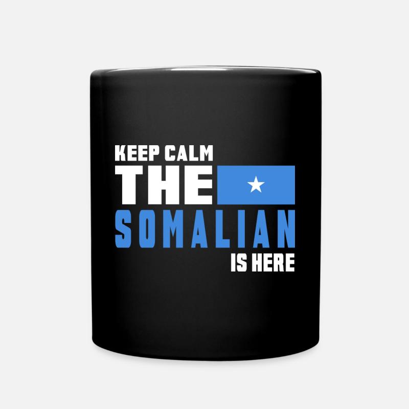 Keep Calm Somalia Flaggen Design - Tasse einfarbig - Schwarz