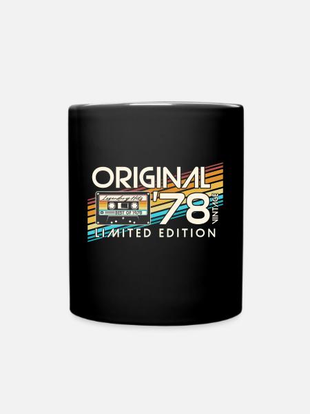 1978 Vintage Jahrgang Retro Geburtstag Geschenk - Tasse einfarbig - Schwarz