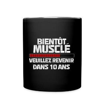 Bientôt musclé - Mug uni - noir - Devant