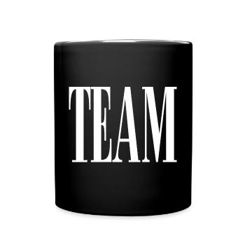 Team - Tasse einfarbig - Schwarz - Vorne