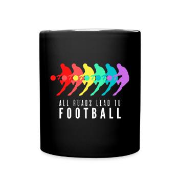 All Roads Lead to Football - Full Colour Mug - black - Front
