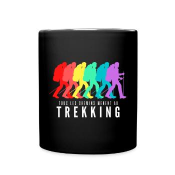 Tous les Chemins Mènent au Trekking - Mug uni - noir - Devant