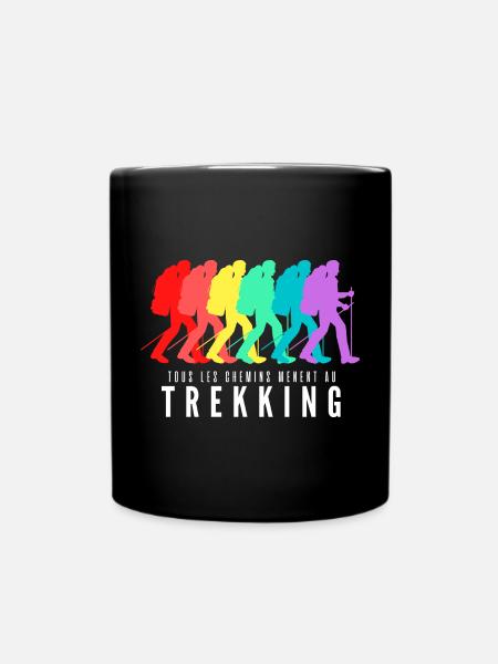 Tous les Chemins Mènent au Trekking - Mug uni - noir