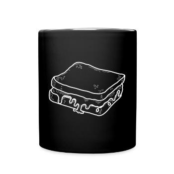 Käsetoast - Tasse einfarbig - Schwarz - Vorne