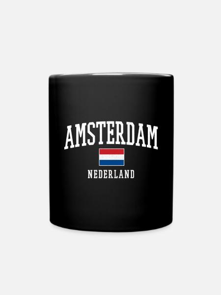 Conception du drapeau Amsterdam NL - Mug uni - noir