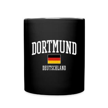 Typographie du drapeau allemand de Dortmund - Mug uni - noir - Devant