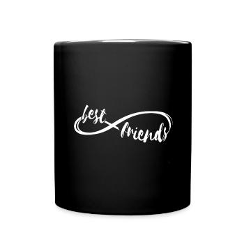 best friends weiß - Tasse einfarbig - Schwarz - Vorne