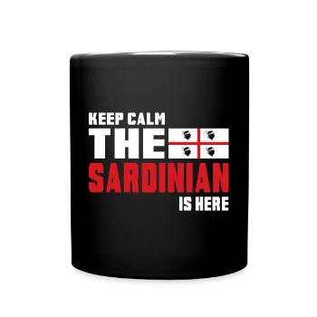 Keep Calm Sardinia flag design - Full Colour Mug - black - Front