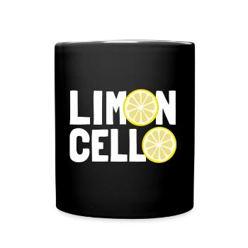 Limoncello, Zitronenlikör, Limoncino, Italien - Tasse einfarbig - Schwarz - Vorne