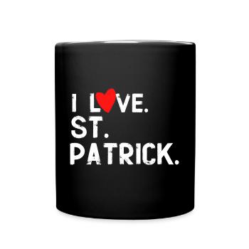 j'adore la saint Patrick - Mug uni - noir - Devant