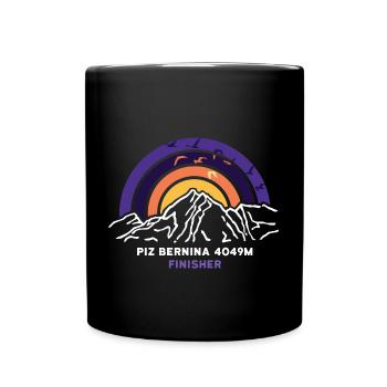 Piz Bernina St Moritz Hiking Mountaineering Souvenir - Full Colour Mug - black - Front