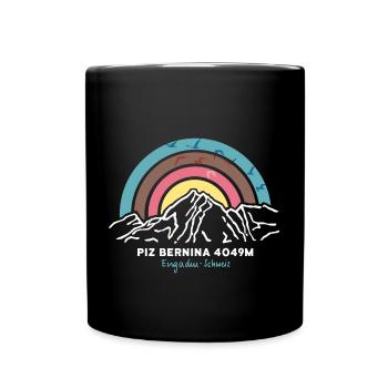 Piz Bernina Hiking St Moritz Mountaineering Souvenir - Full Colour Mug - black - Front