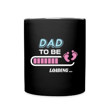 zukünftiger Vater. Warten Sie auf Geburtsgeschenk - Tasse einfarbig - Schwarz - Vorne