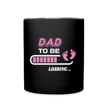 zukünftiger Vater. Warten Sie auf Geburtsgeschenk - Tasse einfarbig - Schwarz - Vorne