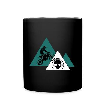 motocross dirtbike stunt motorcycle motorsport - Full Colour Mug - black - Front