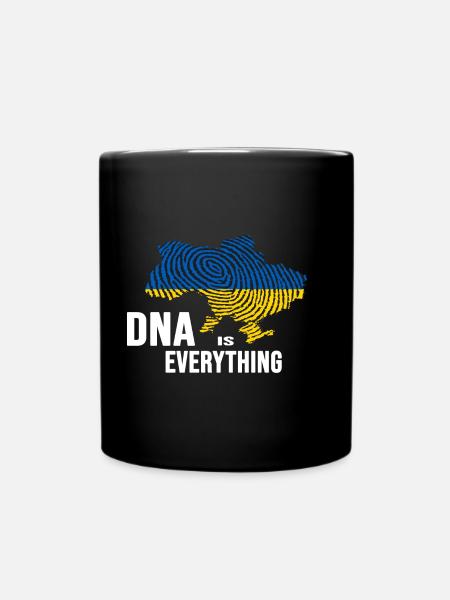 UKRAINE slava ukraini zelenskyi ukrainian DNA - Full Colour Mug - black