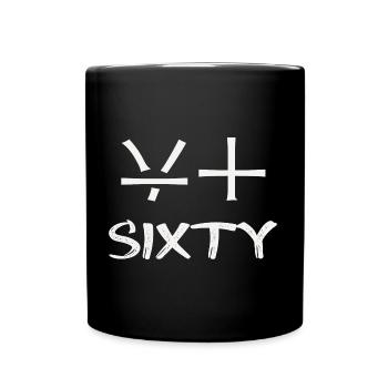 Sixty - japanisches Geburtstagsshirt - Tasse einfarbig - Schwarz - Vorne