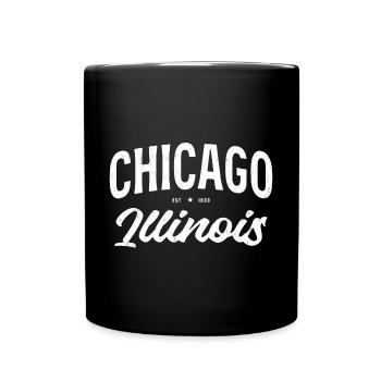 Chicago Lettering Collection - Full Colour Mug - black - Front