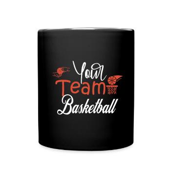 Ihr Team Basketball - Tasse einfarbig - Schwarz - Vorne
