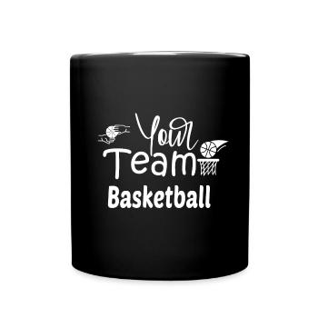 Your Team Basketball - Full Colour Mug - black - Front