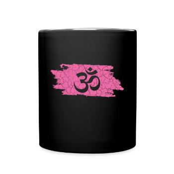 Yoga Om Namaste - Tasse einfarbig - Schwarz - Vorne