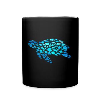 Water turtle Fish Sea creatures - Full Colour Mug - black - Front