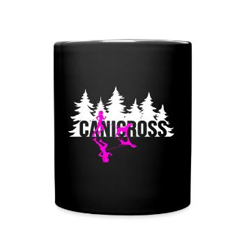 Canicross dogrun running with dog dog sports - Full Colour Mug - black - Front