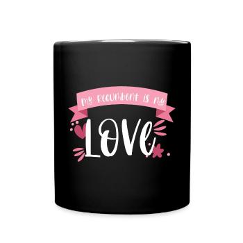Liegerad Fahrrad Liegefahrrad Radsport Geschenk - Tasse einfarbig - Schwarz - Vorne