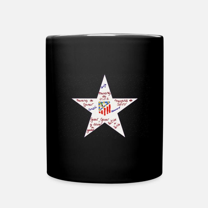 Étoile d’argent des Aléti et phrases emblématiques - Mug uni - noir