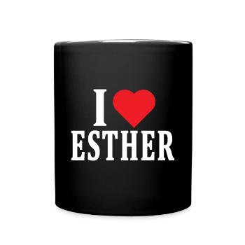 I love Esther t-shirt gift idea t-shirt - Full Colour Mug - black - Front