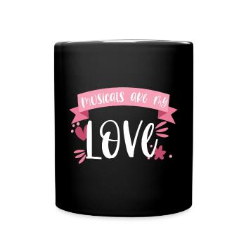 musical theater actress singing gift - Full Colour Mug - black - Front