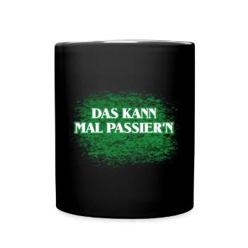 Shit happens Spruch - Tasse einfarbig - Schwarz - Vorne