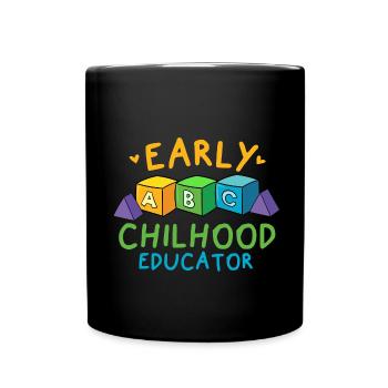 Early Childhood Educator Kindergarten Erzieher - Tasse einfarbig - Schwarz - Vorne