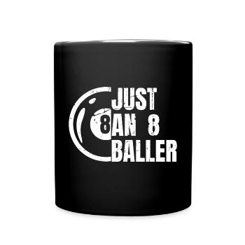 8 ball billiard players - Full Colour Mug - black - Front