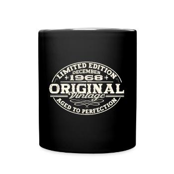 Original December 1968 54th Birthday Gift - Full Colour Mug - black - Front