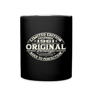 Original December 1961 61st birthday gift - Full Colour Mug - black - Front