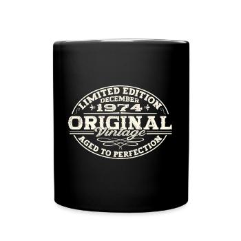 Original December 1974 48th birthday gift - Full Colour Mug - black - Front