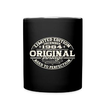 Original December 1984 38th Birthday Gift - Full Colour Mug - black - Front
