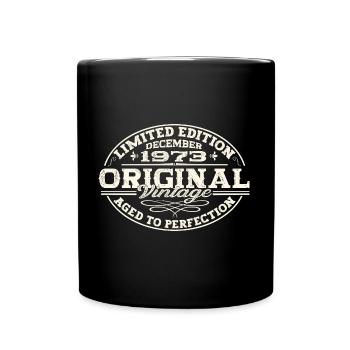 Original December 1973 49th birthday gift - Full Colour Mug - black - Front