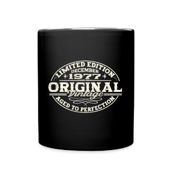 Original December 1977 45th birthday gift - Full Colour Mug - black - Front