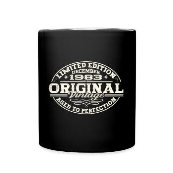 Original December 1983 39th birthday gift - Full Colour Mug - black - Front