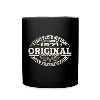 Original December 1971 51st Birthday Gift - Full Colour Mug - black - Front