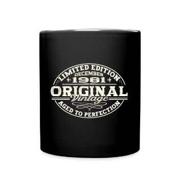Original December 1981 41st birthday gift - Full Colour Mug - black - Front