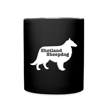 Shetland Sheepdog - Full Colour Mug - black - Front