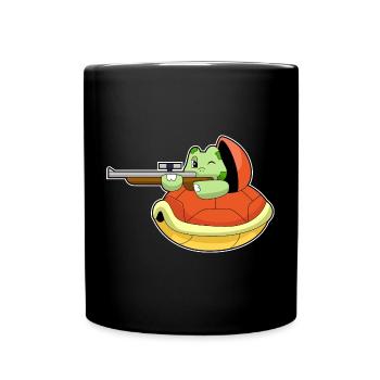 Fusil de sniper Tortue - Mug uni - noir - Devant