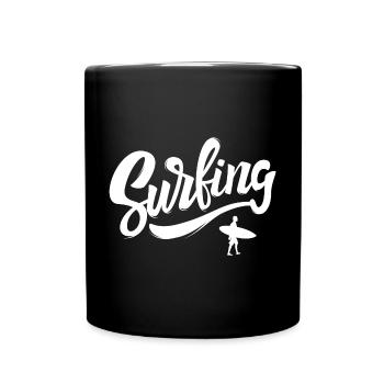 surf, surfing, fan de surf - Mug uni - noir - Devant