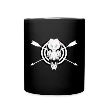 Bogenschießen Bogenschütze Motiv Shirt Bogen - Tasse einfarbig - Schwarz - Vorne