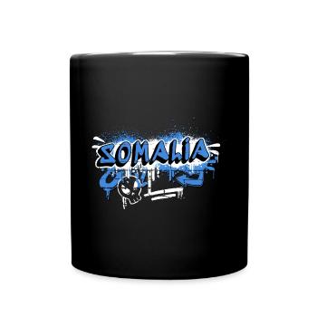 Somalia graffiti flag design - Full Colour Mug - black - Front