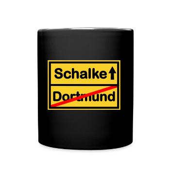 Die Schalker - Tasse einfarbig - Schwarz - Vorne